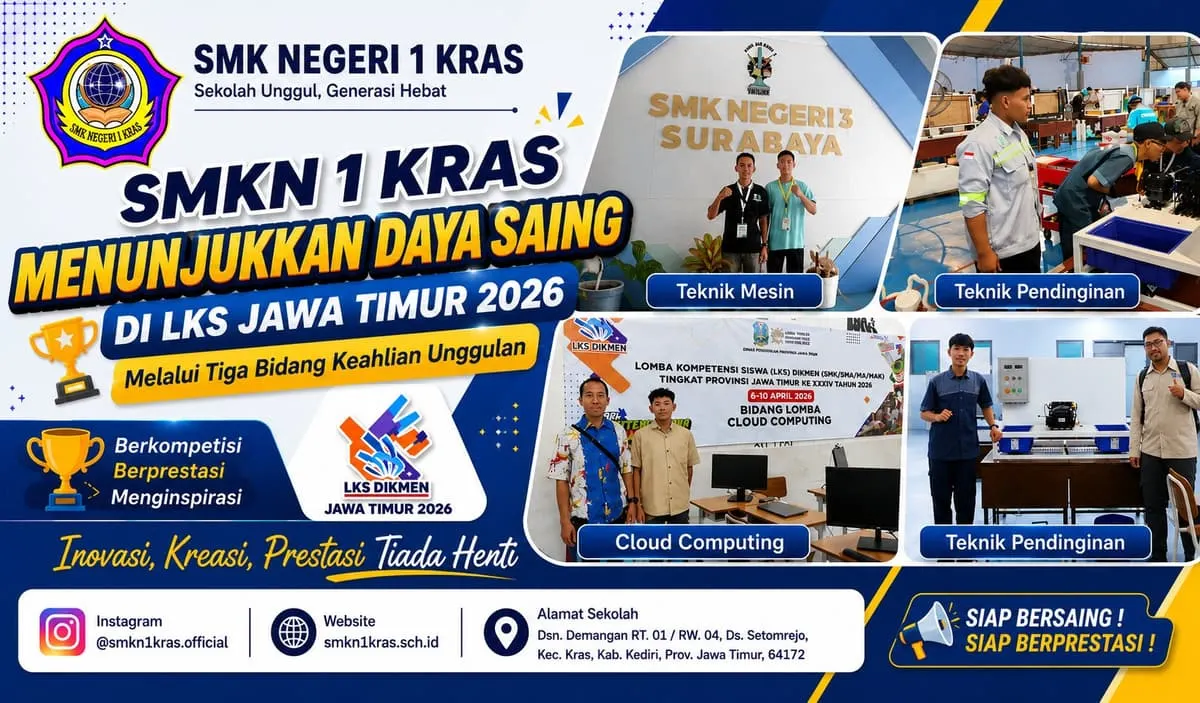 SMKN 1 Kras Menunjukkan Daya Saing di LKS Jawa Timur 2026 Melalui Tiga Bidang Keahlian Unggulan