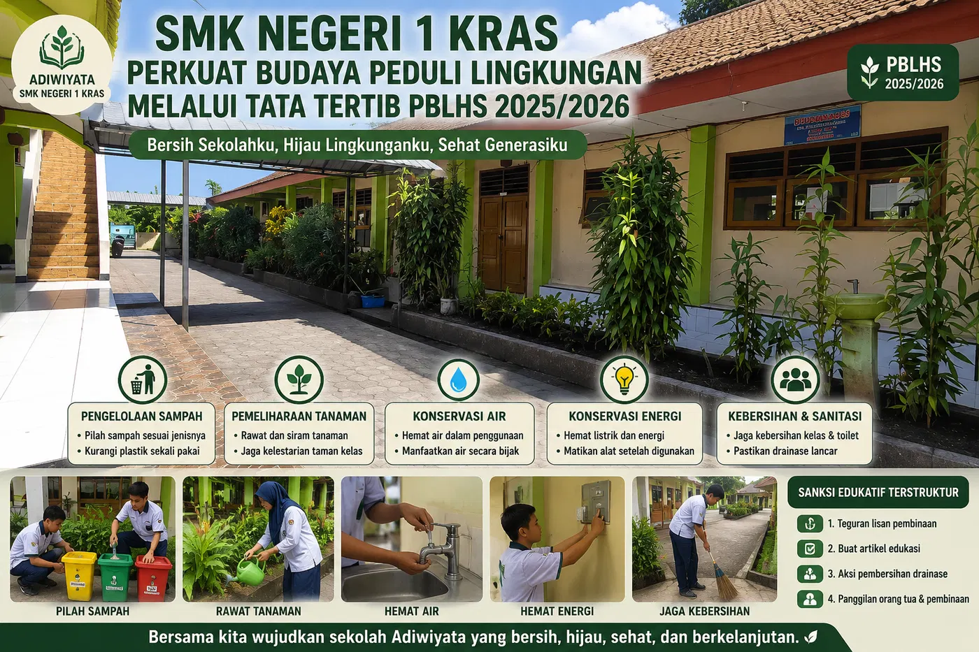 Perkuat Budaya Peduli Lingkungan melalui Penerapan Tata Tertib PBLHS
