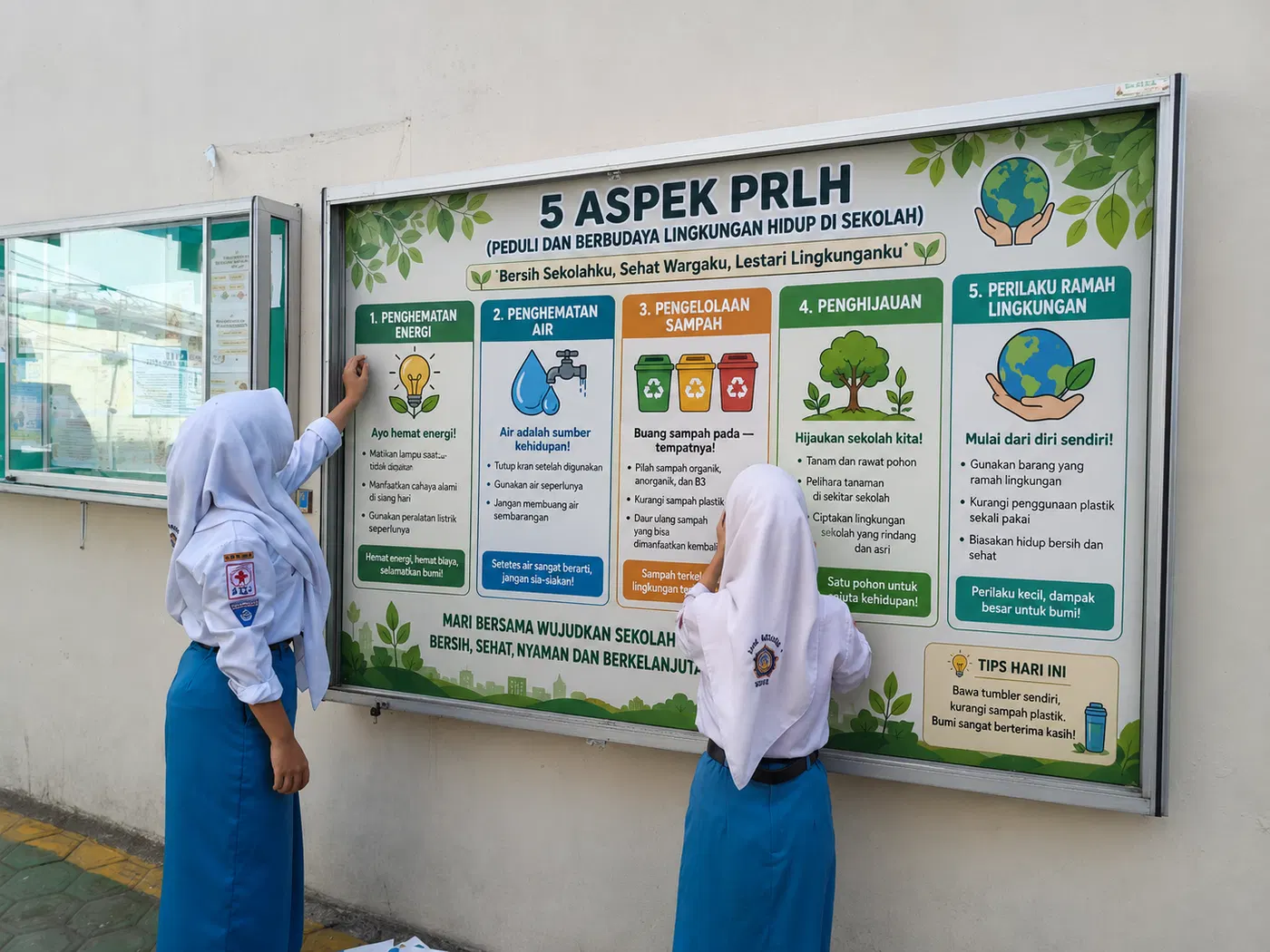 Penerapan 5 Aspek PRLH di Lingkungan SMKN 1 Kras Wujudkan Sekolah Bersih, Sehat, dan Berkelanjutan