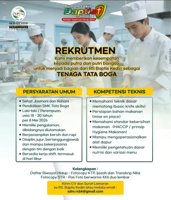 Rekrutmen Tenaga Tata Boga