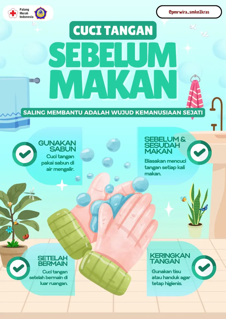 POSTER EDUKASI CUCI TANGAN